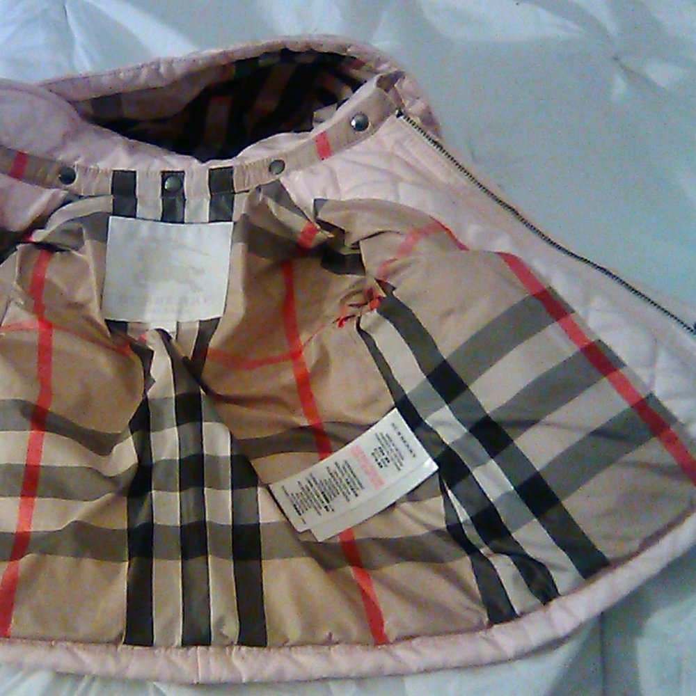 Infant Burberry Pink Childrens Quilted Jacket 9M - Picture 5 of 6